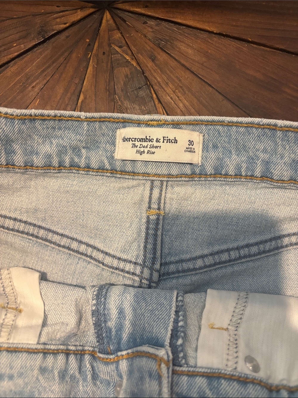 Abercrombie & Fitch Light Blue Denim Jean Shorts - Picture 2 of 3